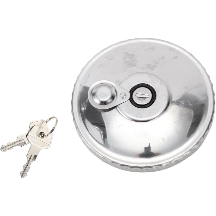 LKW-Tankdeckel abschließbar für Mercedes-Benz Abschließbarer Kraftstofftankdeckel mit 2 Schlüsseln Nr. 3024710130/0004711230 Silberfarben