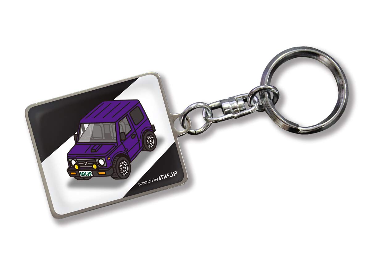 

MKJP Custom Keychain for Suzuki Jimny JA11 Car (Base Black, Color Purple) фиолетовый