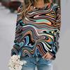 2025  Autumn and Winter New Fashion Round Neck Long Sleeve Printed Elegant Casual Loose Hoodie