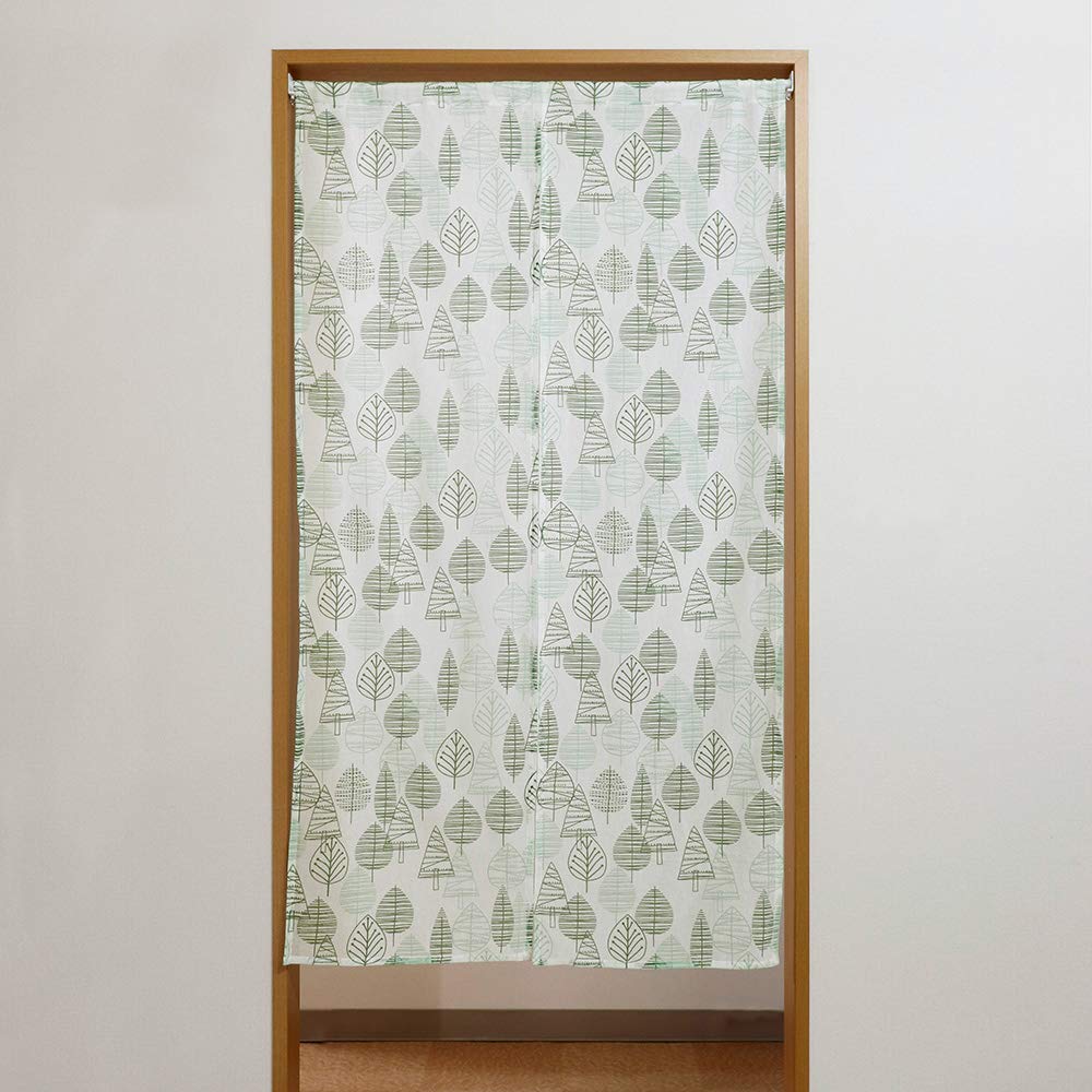 Sunny day fabric Nordic Leaf Tree 85cm wide x 150cm Scandinavian cotton & Curtain, long, design, 100%