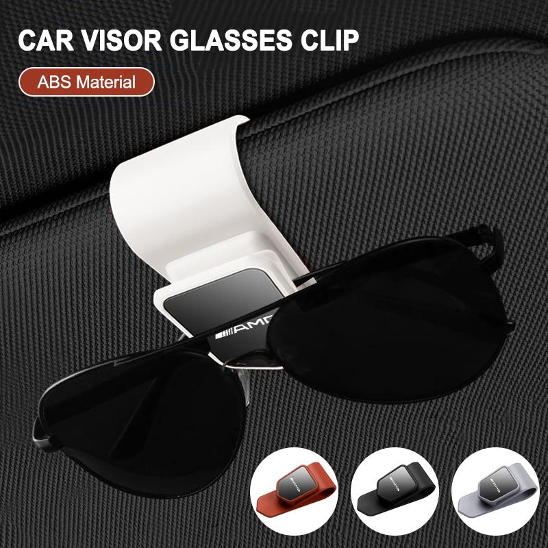 Metal Car Sun Visor Glasses Holder Sunglasses Case Eyeglasses Clip For Mercedes Benz AMG W203 W206 W220 W205 W211 W212 W201 W210 JR9