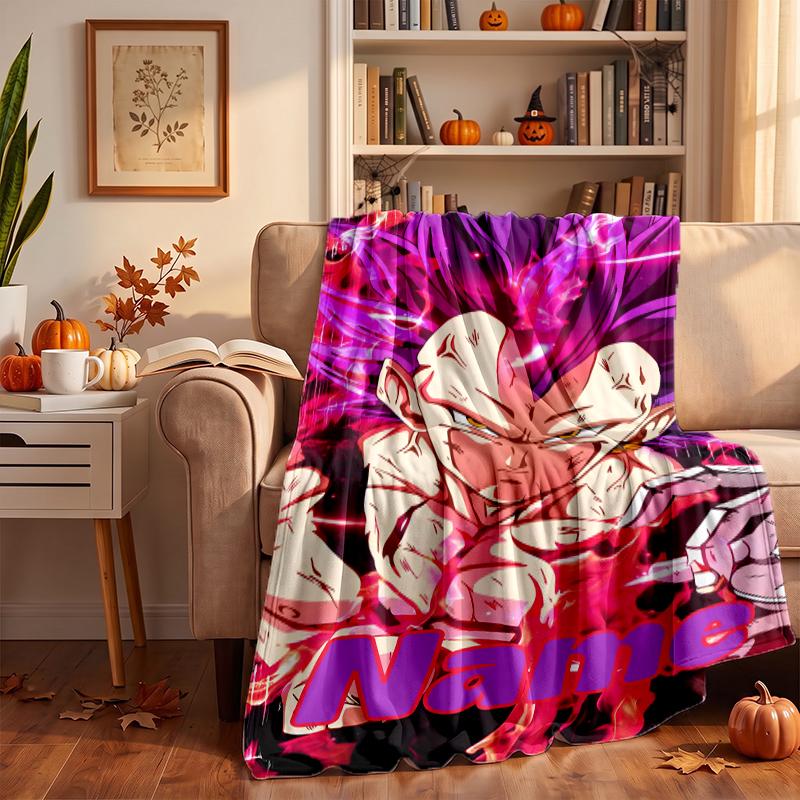 Vegeta Custom Flannel Blankets Soft Warm Cozy Throws for Home Decor Holiday Gifts