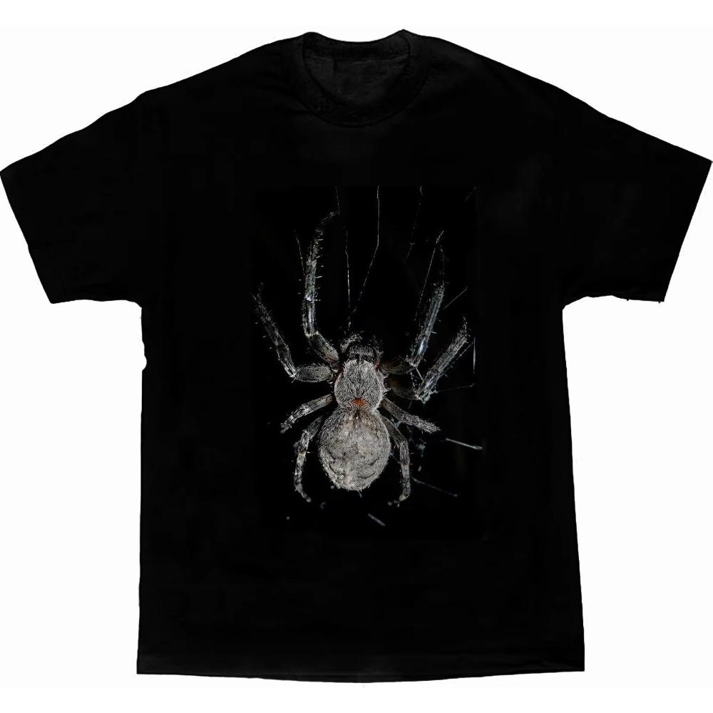 Spider Web Photo Animal Mens T-Shirt. Web Graphic Design Printed Summer Cotton Short Sleeve O-Neck Unisex T Shirt New Gift S-3XL