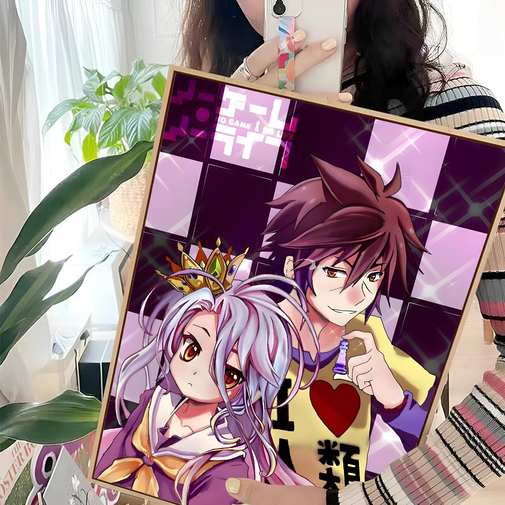 No Game No Life Anime Castle Classic Vintage Posters HD Quality Wall Art Retro Posters for Room Decor