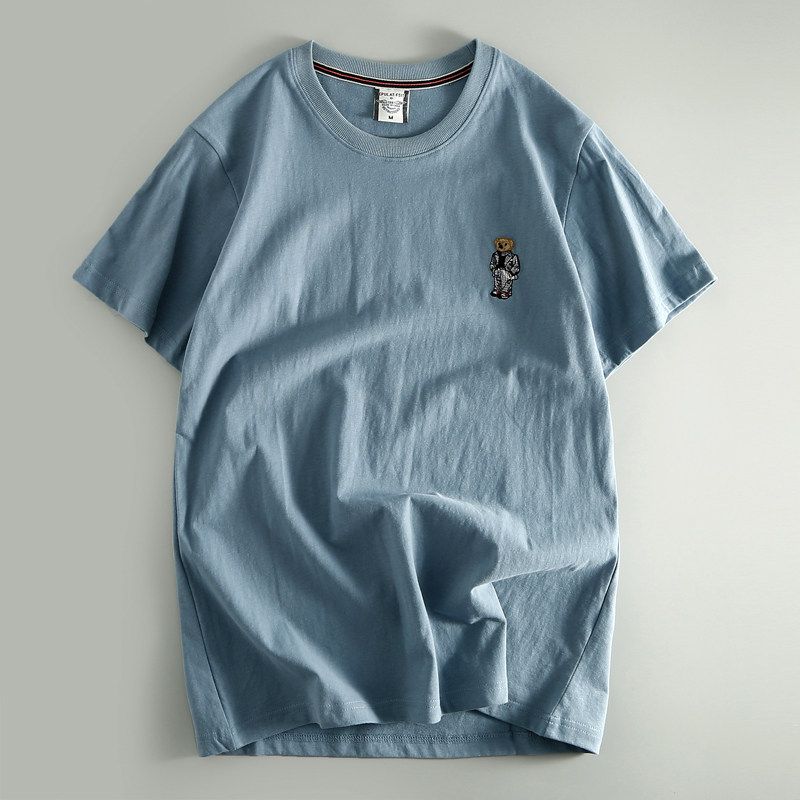 Export Tail Single Men's Cut Label Cattle Goods Factory Export Short Sleeve Pure Cotton Tail Goods Withdraw from Cupboard Original Single T-shirt