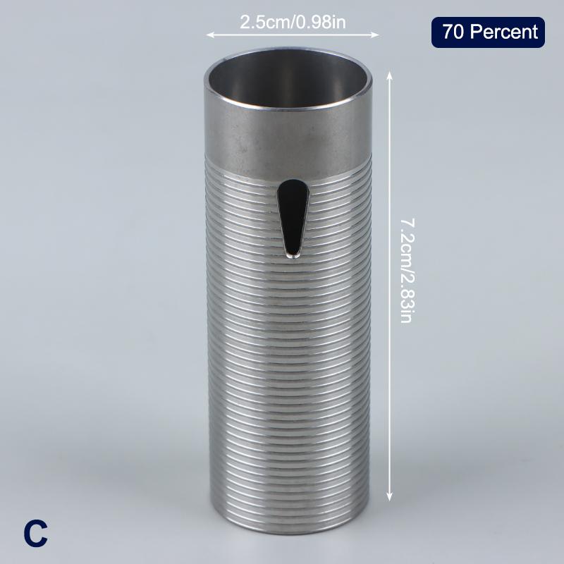 Cnc Advanced Stainless Steel Ribbed Heat Dissipation Cylinder For Airsoft Ver.2 Gearbox 80%/70%/60%/50% Sport Toy
