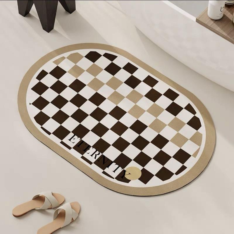 Bathroom floor mat Soft diatom mud Water-absorbing quick-drying non-slip mat Light luxury