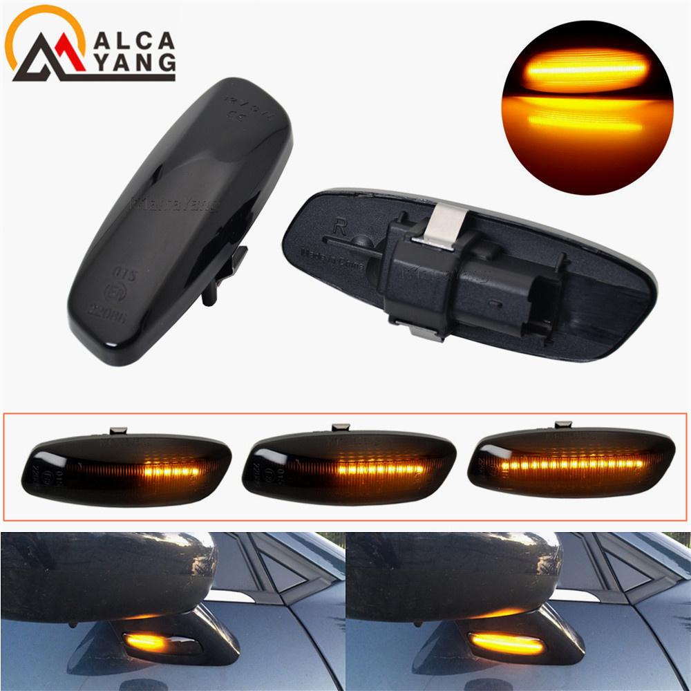 2x Dynamic LED Turn Signal Side Marker Light for Peugeot 207 308 3008 5008 RCZ Partner Citroen C3 C4 Coupe Picasso C5 DS3 DS4