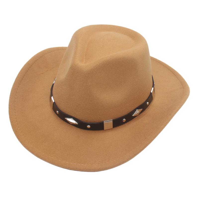 Love Top Western Cowboy Top Hat Jazz Dance Tibetan Tibetan Tibetan Hat Bent Edge Felt Hat