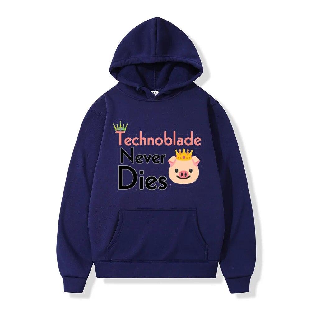Streetwear Technoblade Miss You Unisex של קפוצ'ונים סווטשירט צמר חורף נשים קז'ואל היפ הופ סוודר Harajuku Hoody בגדי גברים