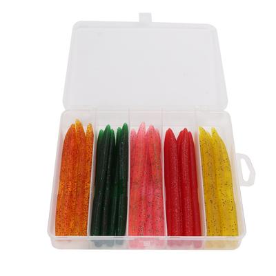 With Reflective Sequins Noodle Worm Baits PVC Artificial Bait Fishing Lures  For Bass Fishing