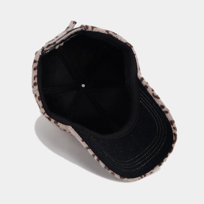 European and American Fashion Trends, Leopard Print Baseball Caps, Female Face Caps, Outdoor Sunscreen Visors, Warm Hats, Tide