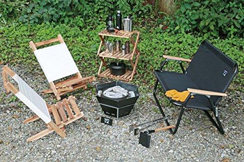 Captain Stag UG-50 CS Black Label BBQ Stove, Fire Pit, and Dutch Oven, 3-in-1, Hexa Stainless Steel Fire Grill with Bag