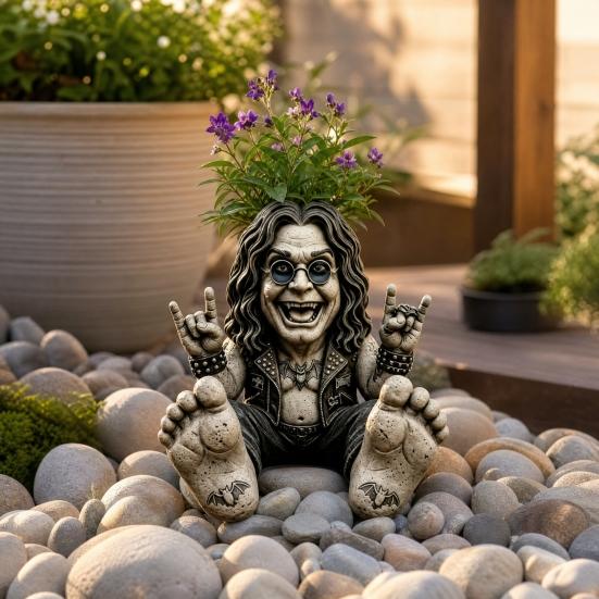Fioriera Roccia Piede Gigante, Fioriera da Giardino Ribelle - Selvaggio e Libero, Divertente Fioriera Statua Piede Gigante, Fioriera in Resina Fantasiosa Decorazione Esterna per Patio Giardino,