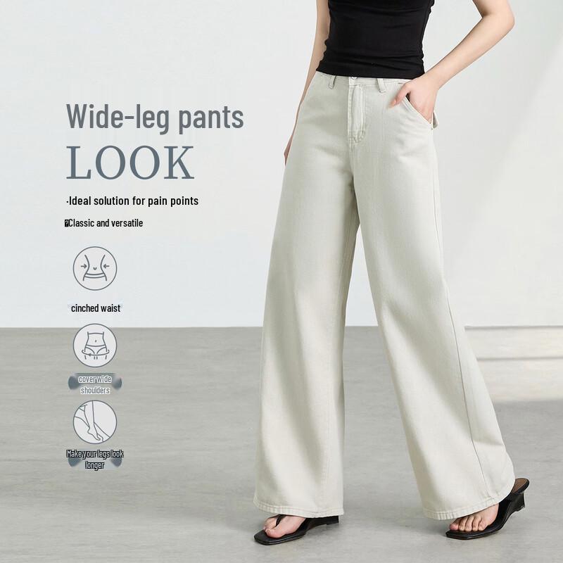 FivePlus Women s High-Waist Wide-Leg Jeans S