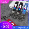 BABC1 For BMW Car Key Chain Rings Metal Leather Keychain Keyring Accessories For BMW M E81 E90 E92 E93 F30 E60 E61 F07 F10 F18 F12 X2