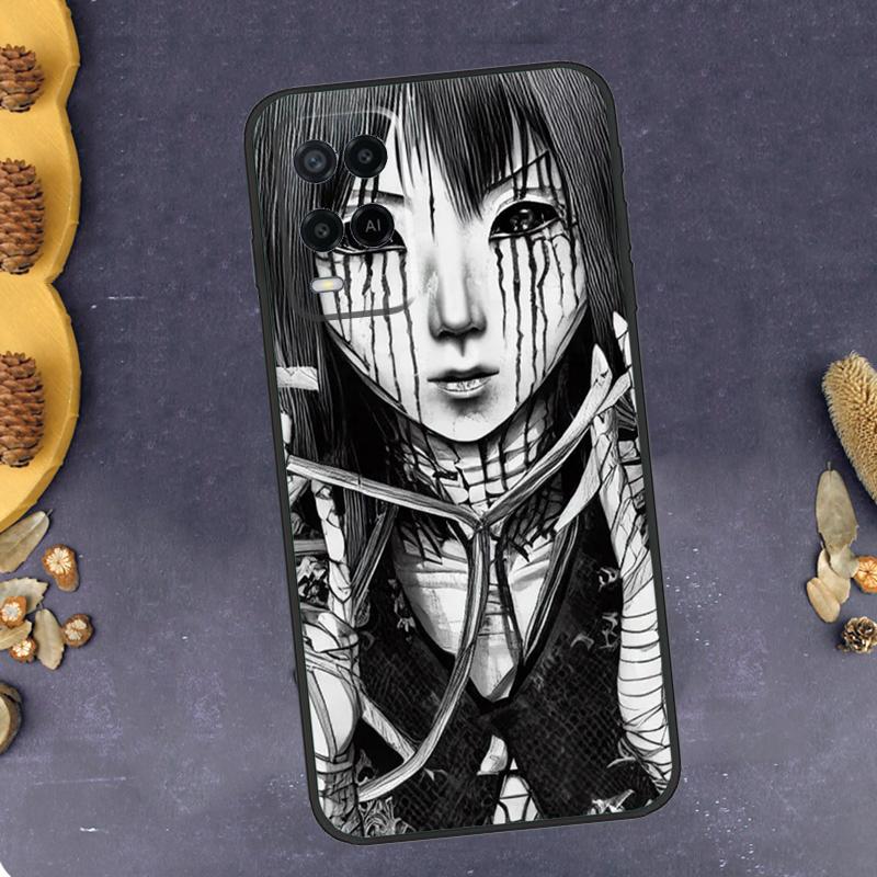 Horror Manga Stil Handyhülle Für Oppo A79 A18 A38 A58 A78 A98 A17 A40 A60 A80 A16 A76 A96 A15 A74 A94 A54 A77