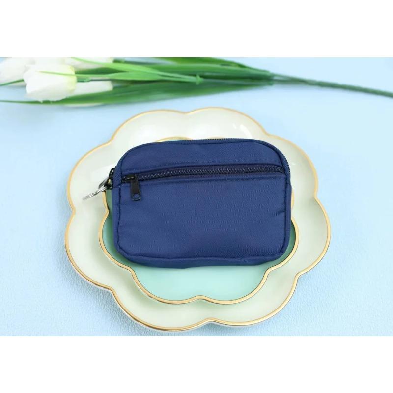 Mini Portamonete da Donna Portatile da Appendere a Doppio Strato Porta Carte e Porta Documenti Piccolo Portafoglio da Mano