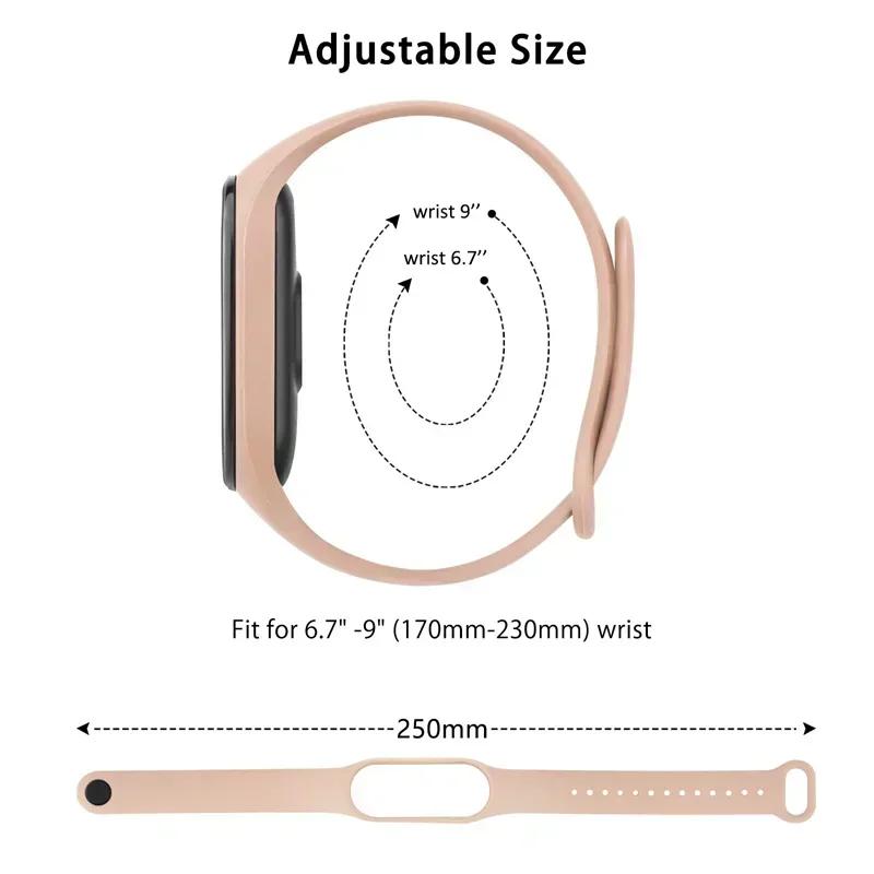 Silicone Strap for Xiaomi Mi Band 7 Bracelet Wrist Miband 5 6 NFC Sport Replacement Pulsera Correa Mi Band 7 6 3 4 5 Watchbands
