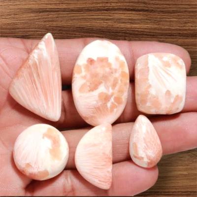 Natural Designer Pink Scolecite Cabochon, Loose Cabochon Lot, Mix Lot, Healing Gemstone Lot For Jewelry Making.