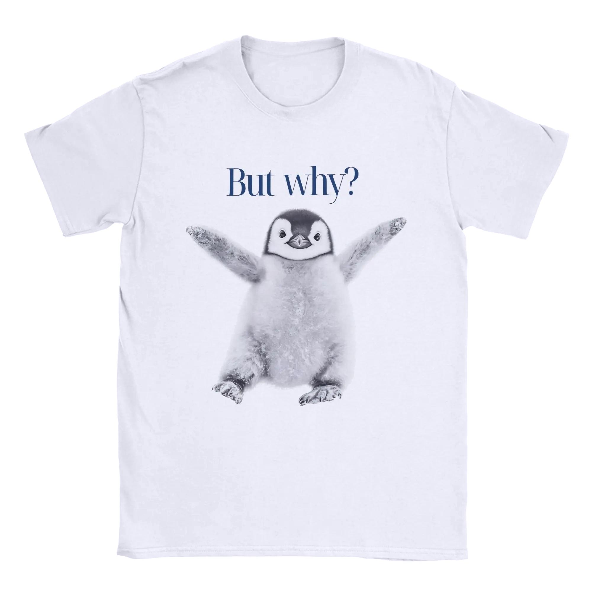 Vintage Trendy Nihilist Penguin But Why Nihilist Penguin Goes Toward The Mountain Meme TShirts Crew Neck Female Summer Tops S