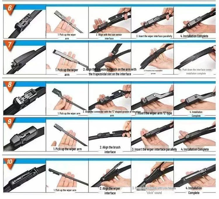 Compatible Wiper Blades for Roewe Models: RX5, 350, 550, i5, i6max, 360, Ei6, D7, RX3
