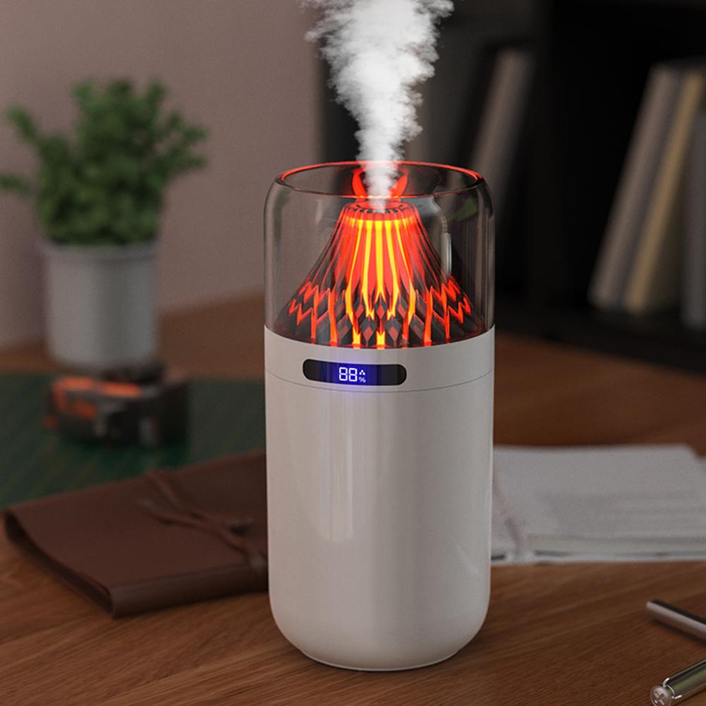 Volcano Air Humidifier with Colorful Night Light Car Mist Spray Maker Volcano Humidifier Diffuser for Auto Interior Decoration