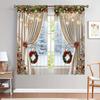 Set Of 2 Christmas Printed Curtains Suitable Home Decoration Bedrooms Living Rooms Luxury Made Polyester Great Room Window Treatment