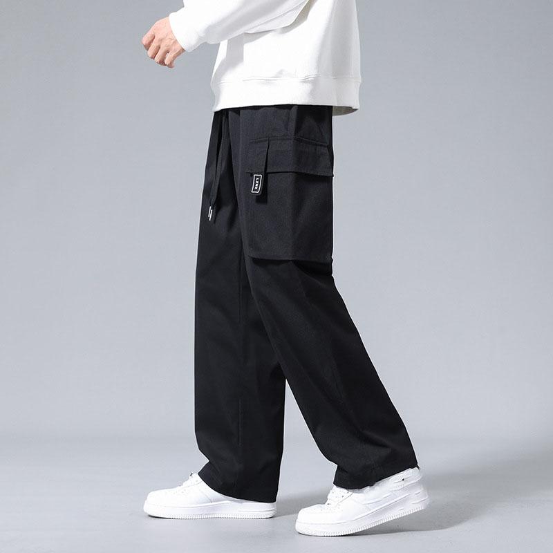 Men Cargo Pants Loose-fit Straight-leg Pants For Men Casual Long Trousers For Autumn Youth
