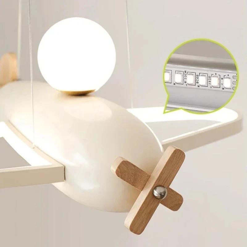 Children's room LED ceiling chandelier dimmable cartoon airplane ceiling light Nursery room decoration spherical hanging lamp