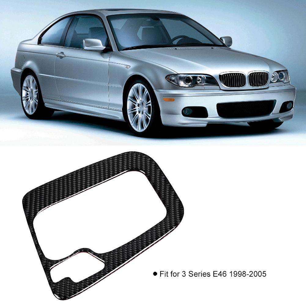 Carbon Fiber Left Hand Drive Center Control Gear Panel Cover Trim Fit for 3 Series E46 1998 2005