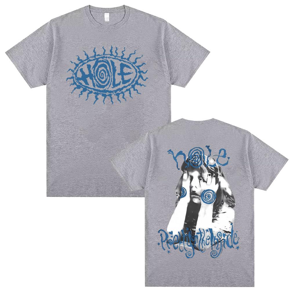 Alternative Rock Band Hole Courtney Love Beautiful Doublesided Printed Tshirt Mens Summer Cotton Casual Oversized Shirt