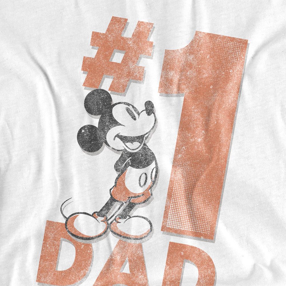 Disney Unisex Adult Number 1 Dad Mickey Mouse T-Shirt