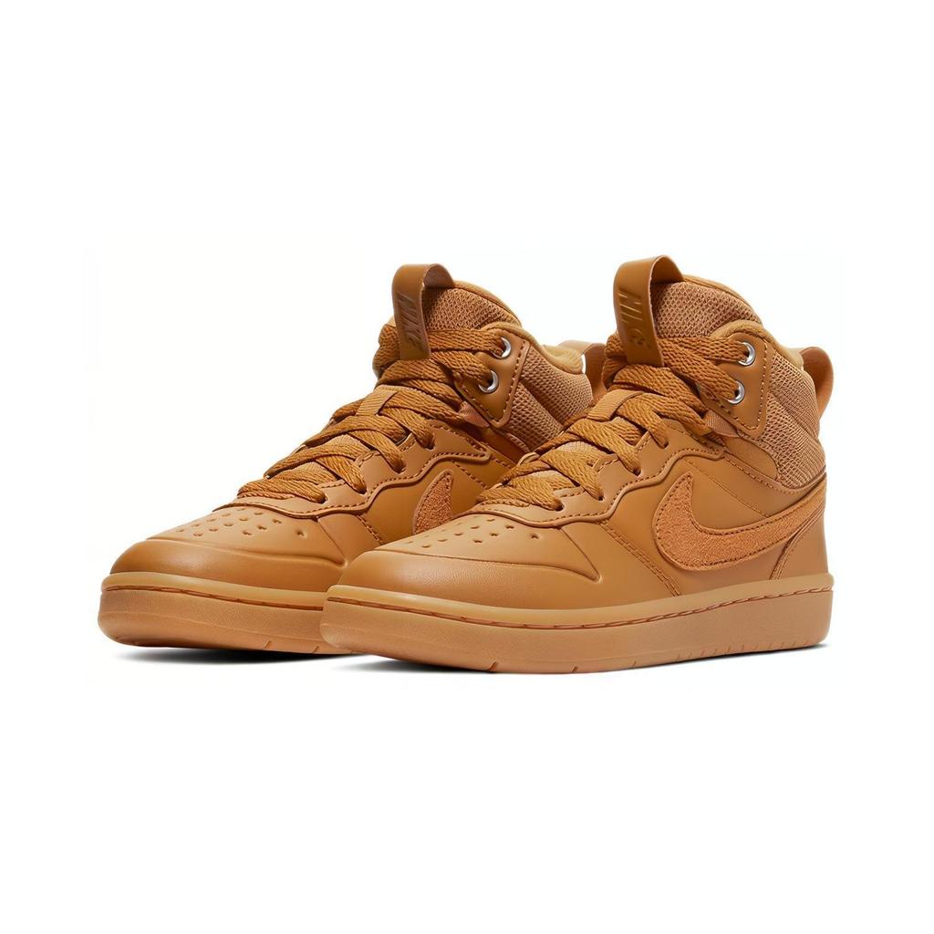 Nike Court Borough Mid 2 Boot Slip Resistant Abrasion Resistant Mid top Skateboard Shoes Wheat BQ5442-700