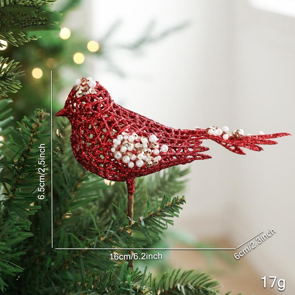 Полый орнамент в виде птицы, блестящее рождественское украшение в виде птицы, пластиковая подвеска в виде птицы для рождественской елки, DIY-проект для дома
