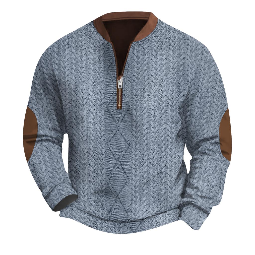 Męska bluza retro casual z nadrukiem gradientowym