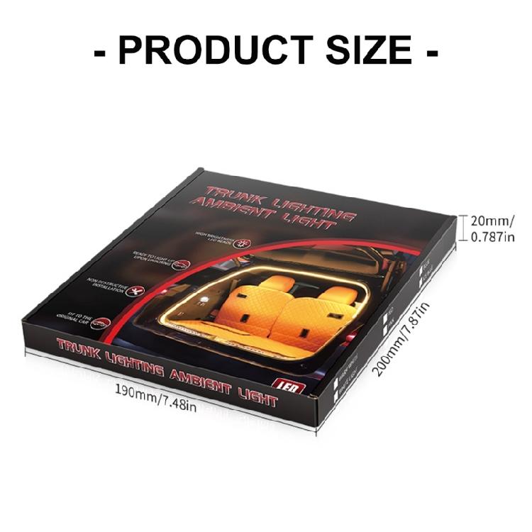 Auto On/Off Waterproof Car Trunk Illumination Strips Flexible Cutting Length Silicone Light fit for Storage Visibility