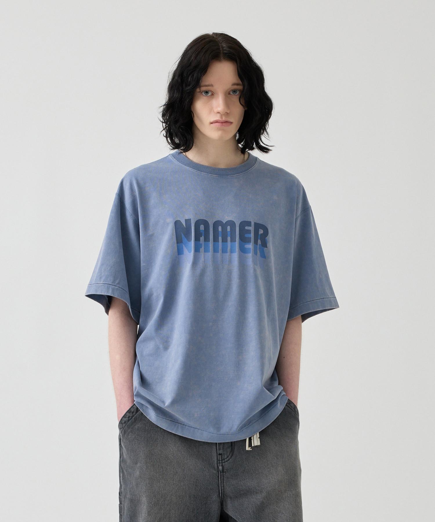 Namer Clothing Shadow Typo T-Shirts Ash Blue Ash Blue/L