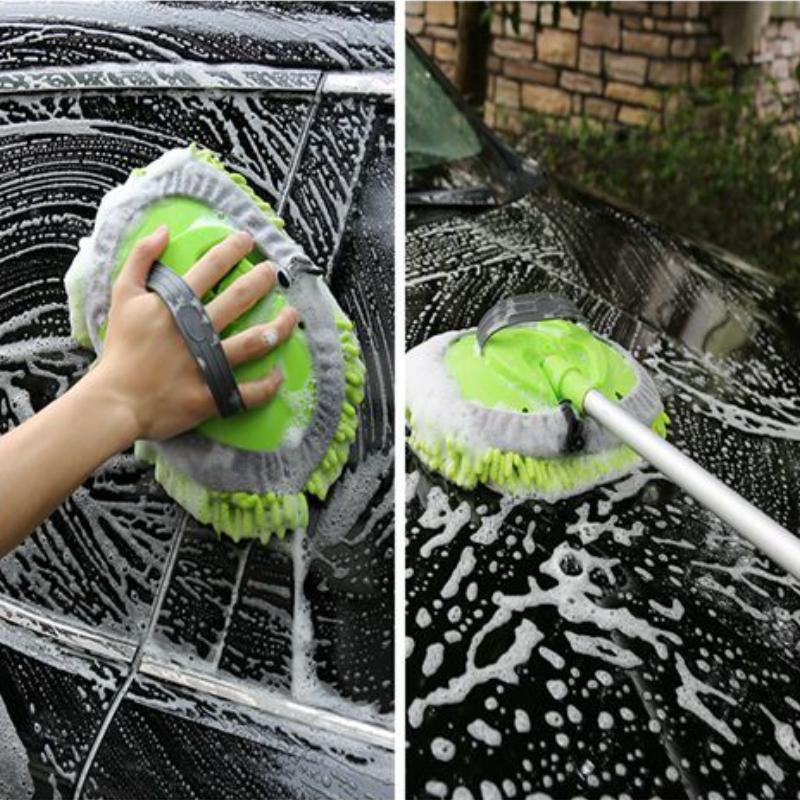 Chenille Car Wash Mop Artifact Retractable Rod Car Wash Special Brush Car Practical Cleaning Car Wash Tools Supplies