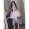 SSUPTEMBER II Princess Lolita Jumper JK High School Girl Cosplay Short Mori Costume School Events Dress, Skirt, Uniform, Costume, Sleeves, Dreamy,