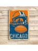 Vintage Football Helmet and Ball Metal Wall Sign for Bar Pub Decor