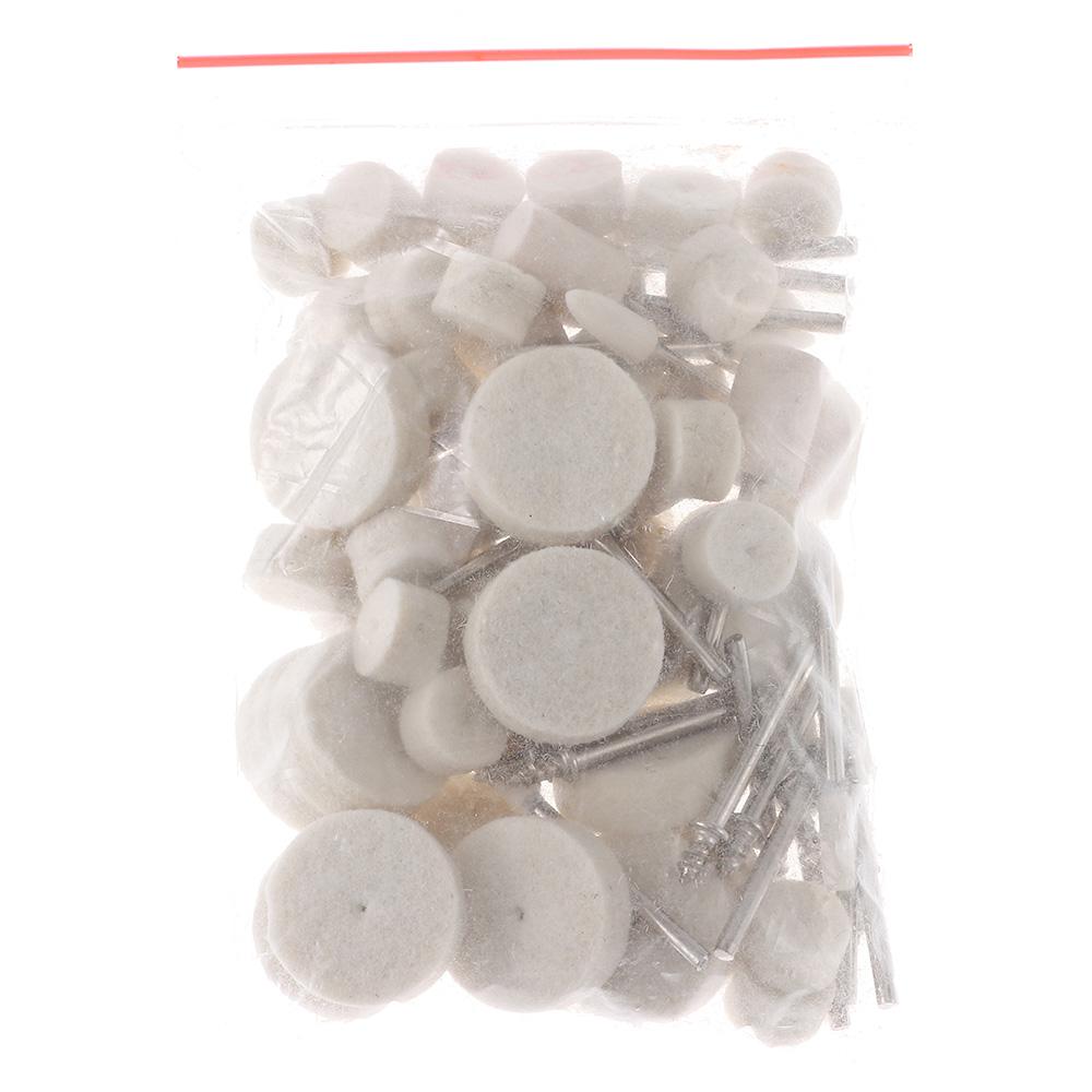 80Pcs 1/8" Shank Felt Polishing Wool Felt Rotary Tool Buffing Wheel for Dremel Rotary Tool Watch