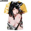 Arknights Vintage T Shirt Men Anime Cosplay Arknights Graphic Tee Casual O-Neck Kawaii Clothes Summer Short Sleeve Plus Size Tops