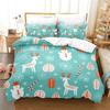 3PCS Single-sided Merry Christmas Printed Comforter Bedding Sets Comfortable Bedspreads Comforter Duvet Bedding Birthday Gift