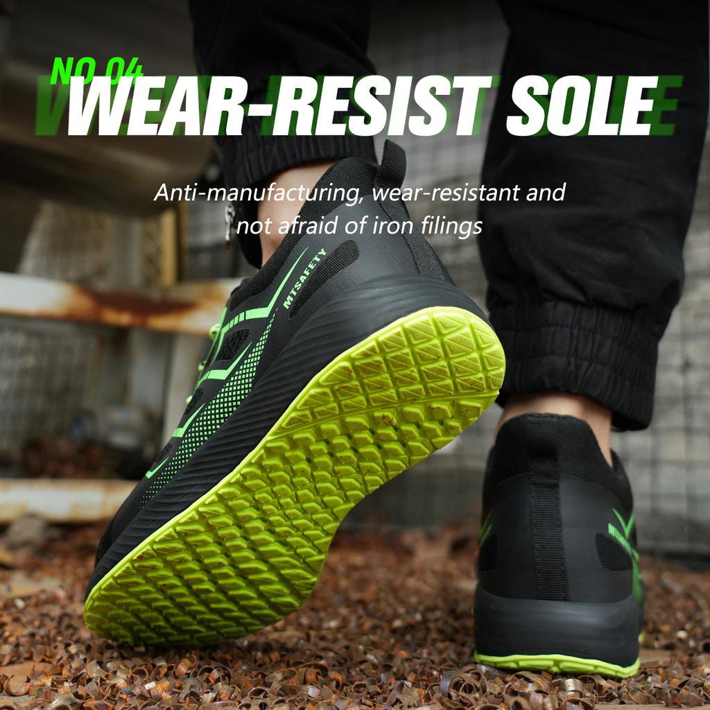 Plus Size 39- 48 Lightweight Men's Safety Shoes Anti-smash Anti-puncture Work Sneakers Steel Toe Shoes Protective Safety Boots