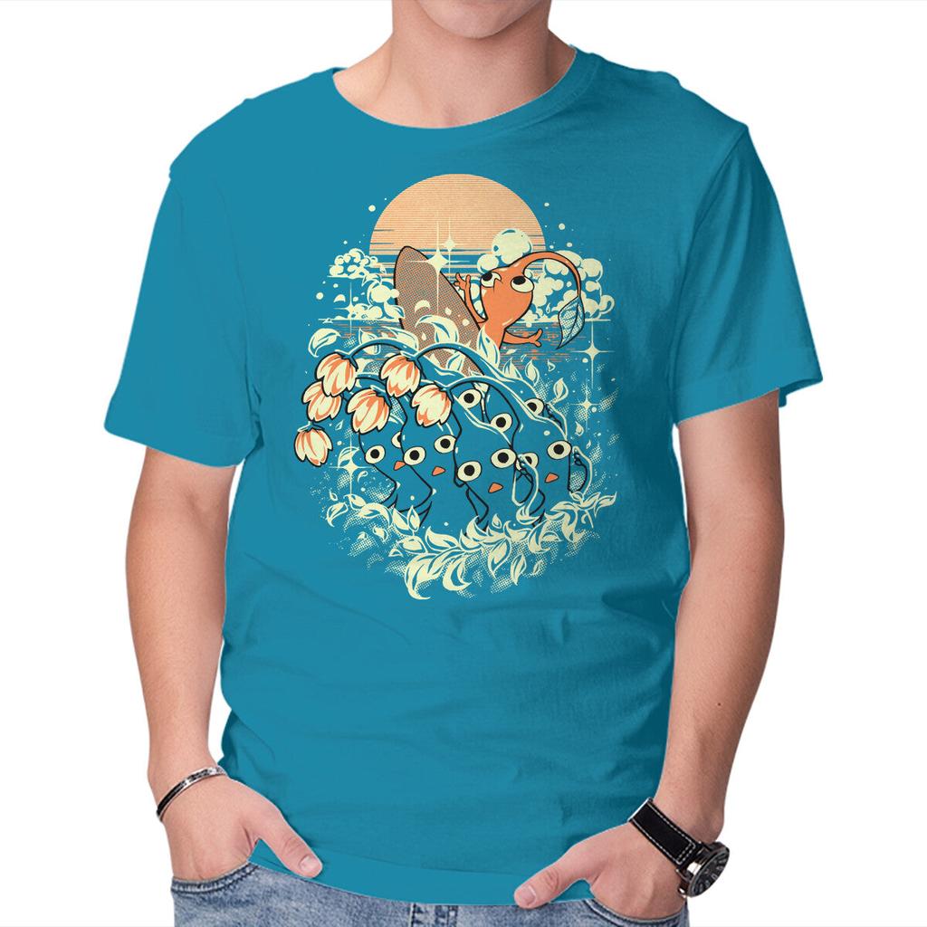 Unisex Crew Neck T-Shirt Good Wave Graphic Short Sleeve Casual Tee
