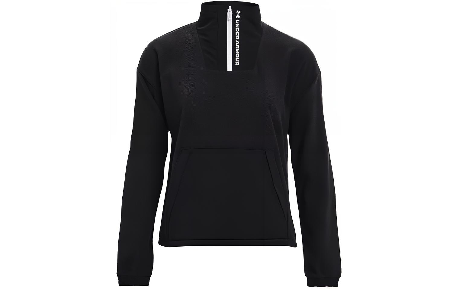 Under Armour Sweatshirts Women s Black Stand Collar Thickened Regular 1365776-001 S