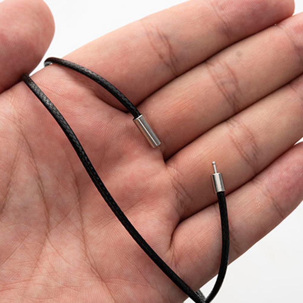 Polyester Pendant String Fashion Braided Necklace Cord Wax Rope Chain with Enduring Clasp DIY Jewelry Making Supplies