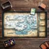 Vintage Wilderness Map Large Game Playmat Non Slip Rubberextended Mat For Card Table Games Office Workspace Keyboard Mouse Setup