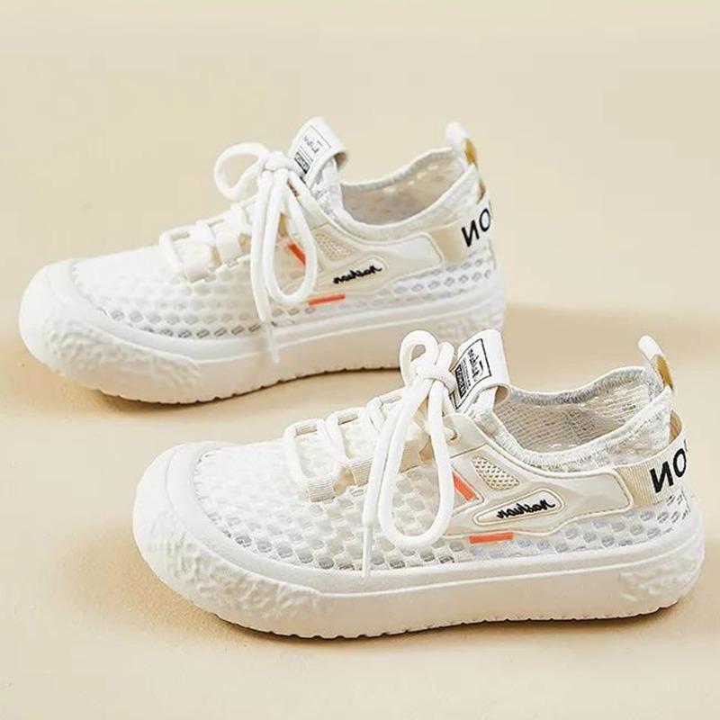 Sommer atmungsaktive Mesh-Schuhe Damen Hohl Mesh-Schuhe Sportschuhe Internet-Prominente leichte Freizeitschuhe mit weicher Sohle